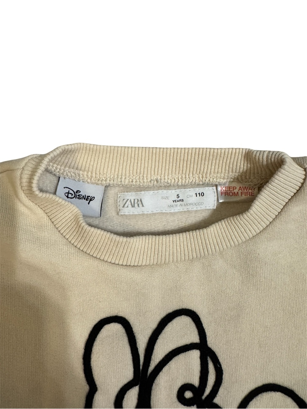 Zara Sweatshirt Dress with Black Graphic Detail - Picture 3 of 4
